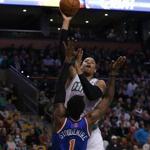 Jared Sullinger, who had 19 points on 6-of-9 shooting, was head and shoulders above the Knicks’ Amare Stoudemire.